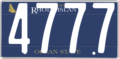 RI license plate 4777