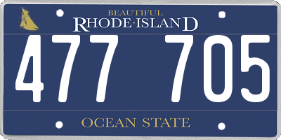 RI license plate 477705