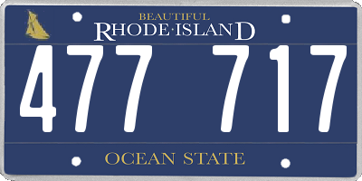 RI license plate 477717