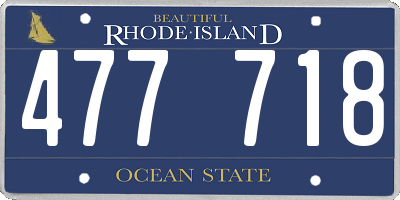 RI license plate 477718