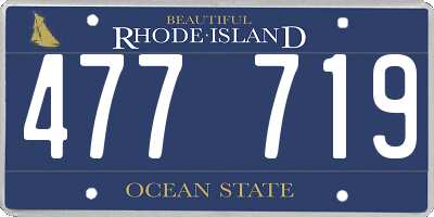 RI license plate 477719