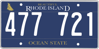 RI license plate 477721