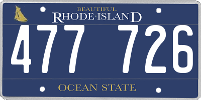 RI license plate 477726