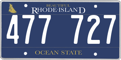 RI license plate 477727