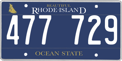 RI license plate 477729