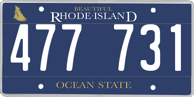 RI license plate 477731