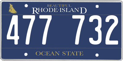 RI license plate 477732