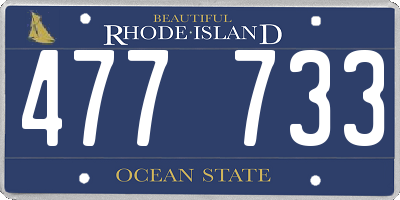 RI license plate 477733