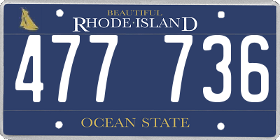RI license plate 477736