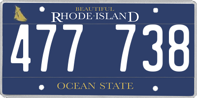 RI license plate 477738