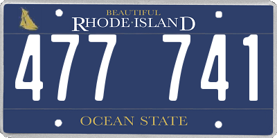 RI license plate 477741