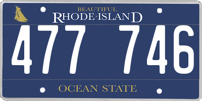 RI license plate 477746