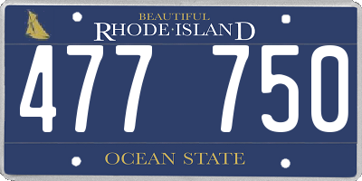 RI license plate 477750
