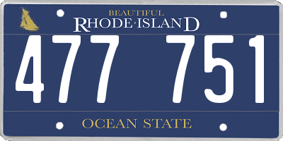 RI license plate 477751