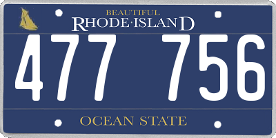 RI license plate 477756