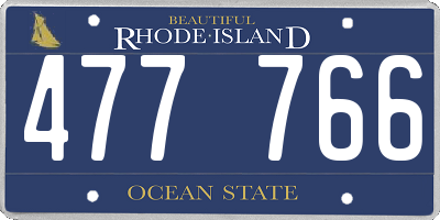 RI license plate 477766