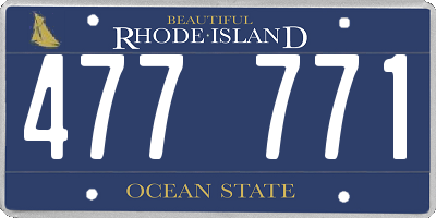 RI license plate 477771