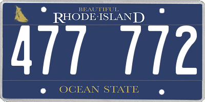 RI license plate 477772