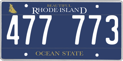 RI license plate 477773