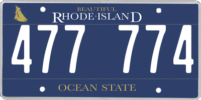 RI license plate 477774