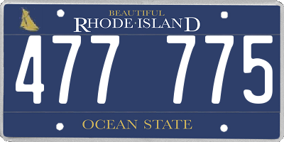 RI license plate 477775