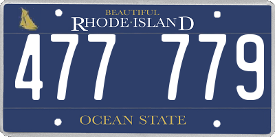 RI license plate 477779