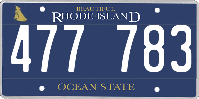 RI license plate 477783