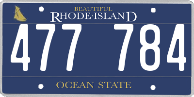 RI license plate 477784