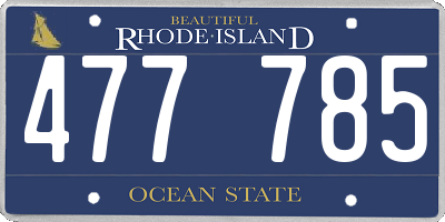 RI license plate 477785