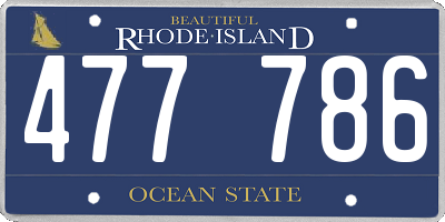 RI license plate 477786