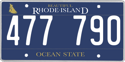 RI license plate 477790