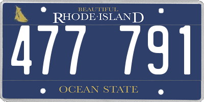 RI license plate 477791