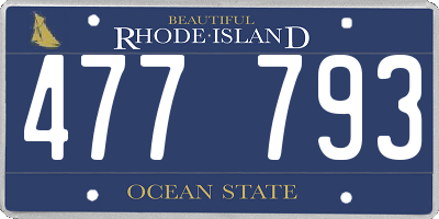 RI license plate 477793