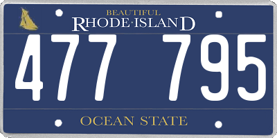 RI license plate 477795