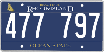 RI license plate 477797