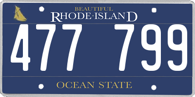 RI license plate 477799