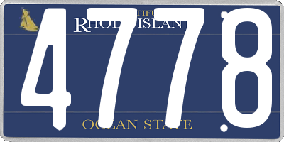 RI license plate 4778