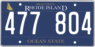 RI license plate 477804
