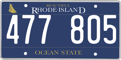 RI license plate 477805