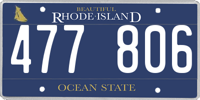 RI license plate 477806