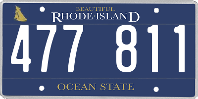 RI license plate 477811