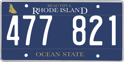 RI license plate 477821