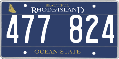 RI license plate 477824