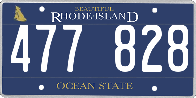 RI license plate 477828
