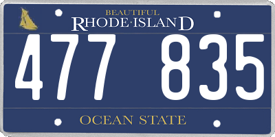 RI license plate 477835
