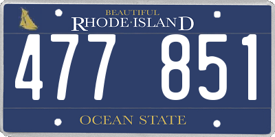 RI license plate 477851