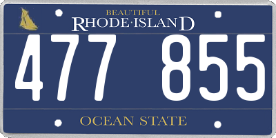 RI license plate 477855