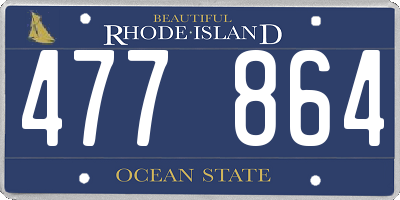 RI license plate 477864