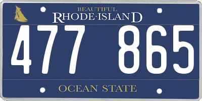 RI license plate 477865