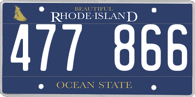RI license plate 477866